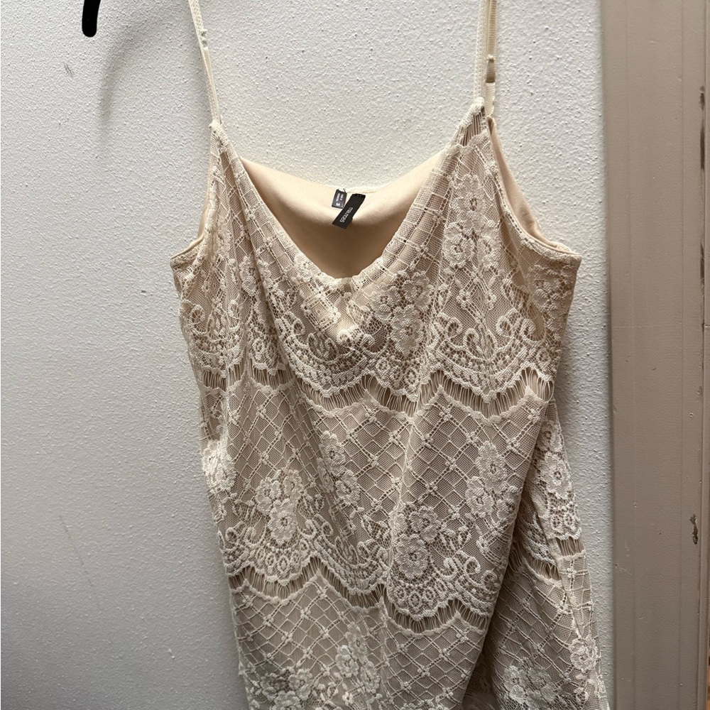 Maurices Cream Lace Camisole Top